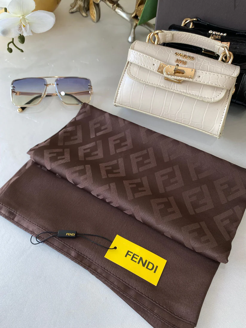 İthal Jakar Eşarp Fendi Eşarp 44115 - Acı Kahve