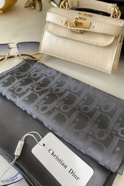 İthal Dior Eşarp 44114 - Antrasit
