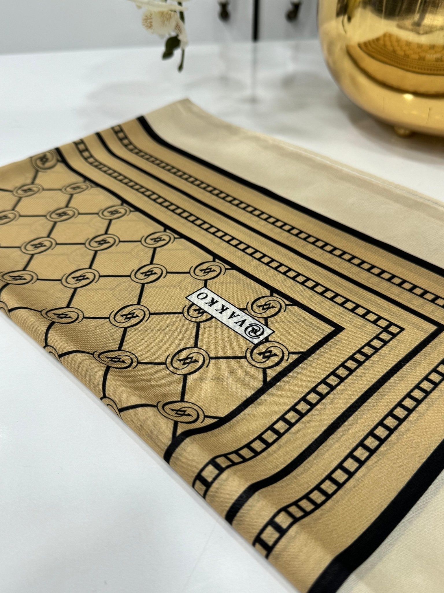 Vakko İpeksi Şal - Bej - Organic ScarfsOrganic Scarfs