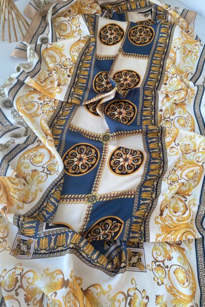 Versace Vual İpek Şal 614412 - Camel