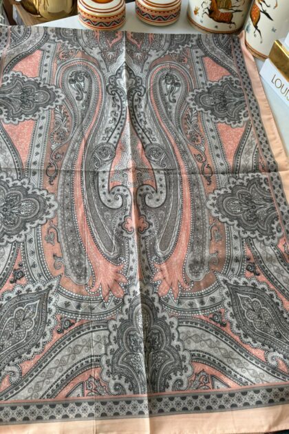 Etro Pamuk İpek Şal -987654 SOMON/GRİ