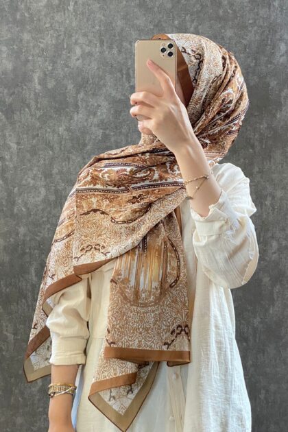 ETRO VUAL İPEK ŞAL 36987 -karamel