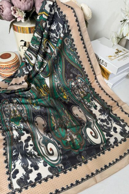 Etnik Desen Pamuk Soft Şal 83925 - Bej