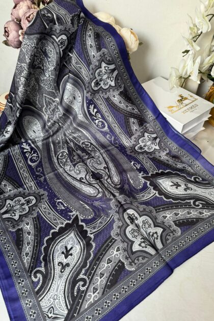 Etro Pamuk İpek Şal -987654 Morcivert