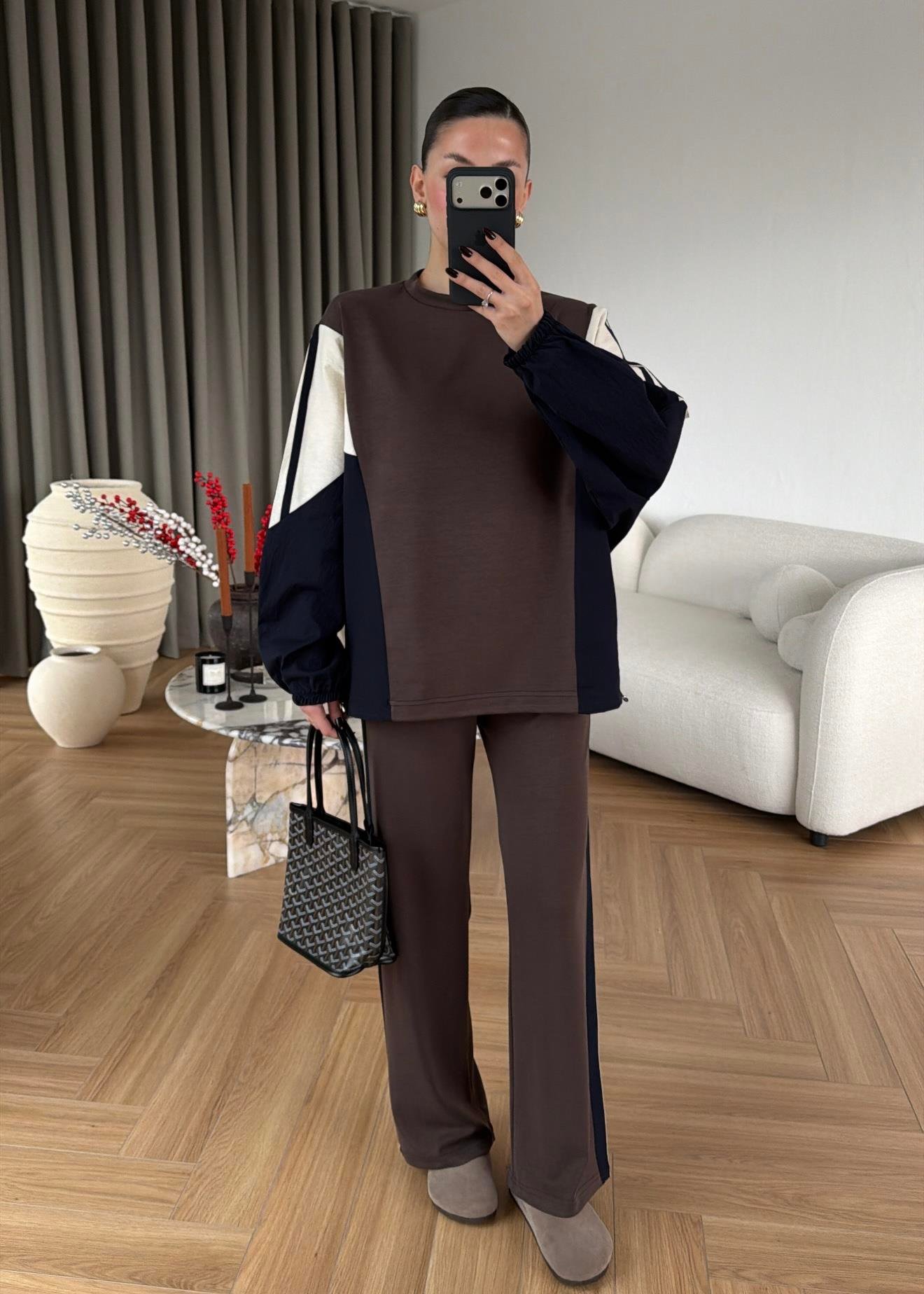 Soft Street Oversize Takım - Kahve